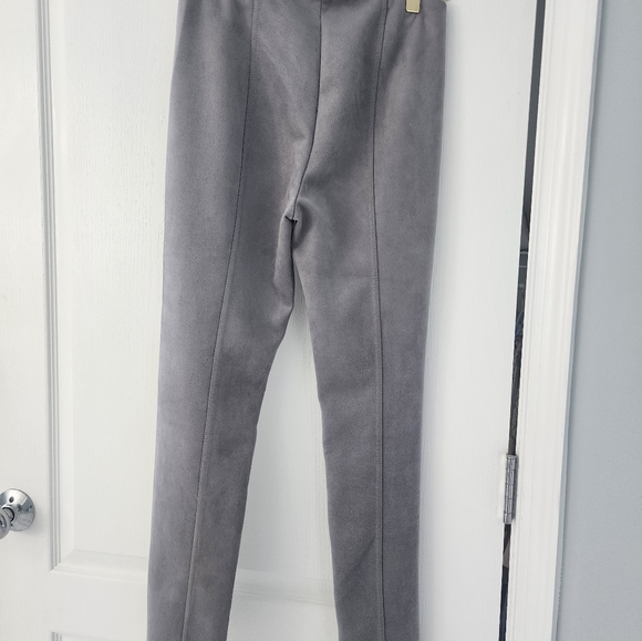 Premise Gray Faux Leather Suede Feel Ankle Dress Pants XS - Picture 4 of 6